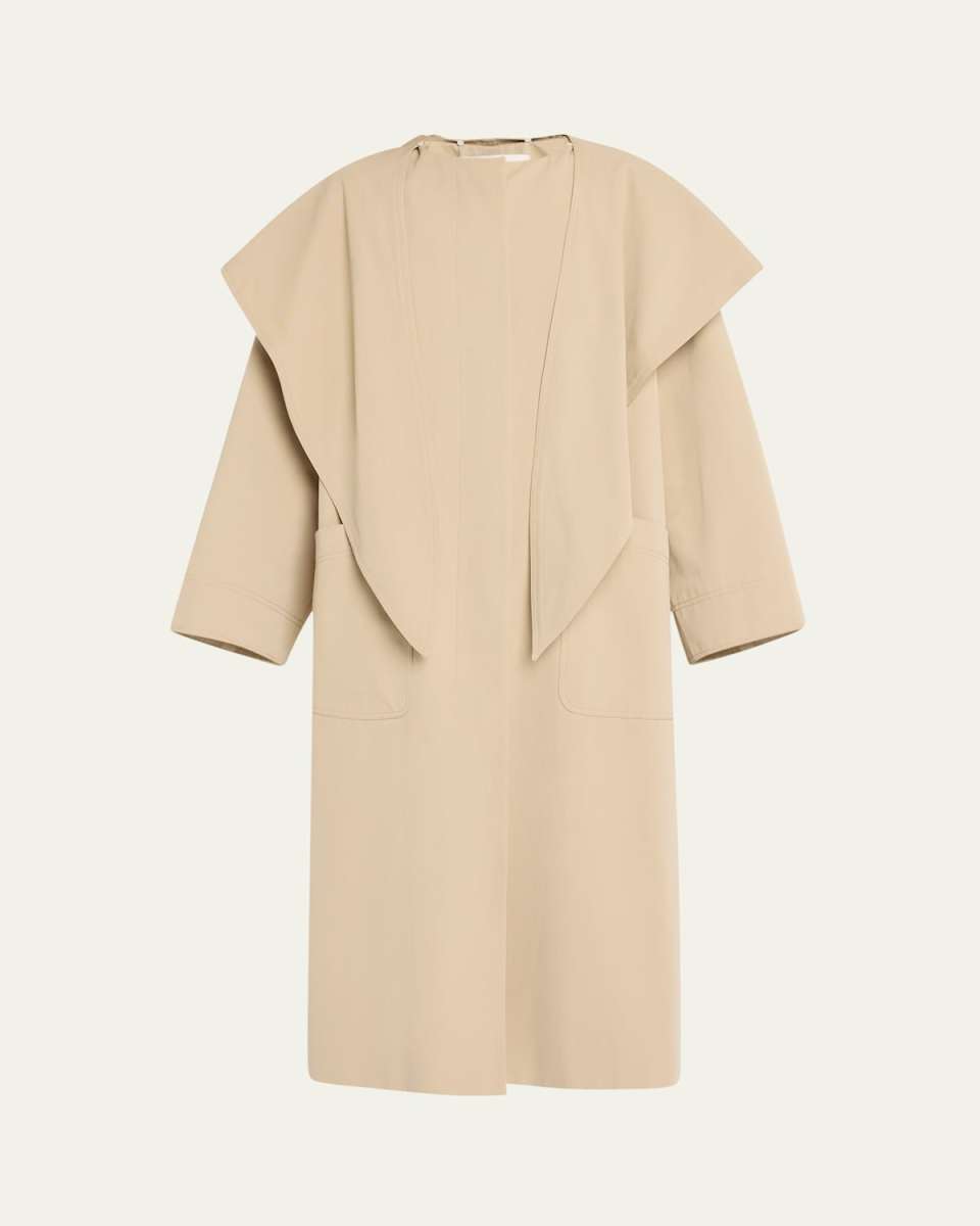 Gesse Oversized Cotton Twill Coat